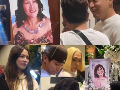 PUMUNSA ANG MGA SIKAT NA HOST NG IT’S SHOWTIME NA SILA VICE GANDA, RYAN BANG, AT BRENT MANALO SA HULING GABI NG LAMAY NG INA NI JACKIE GONZAGA